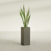 Perth Large Tall Rectangle Fiberglass Planter - 16 in x 16 in x 42 in - Matte Bronze - Matte Bronze,16 in x 16 in x 42 in