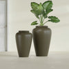 Bara Jar Large Round Fiberglass Planter - 20 in x 20 in x 31 in - Matte Bronze - Matte Bronze,20 in x 20 in x 32 in