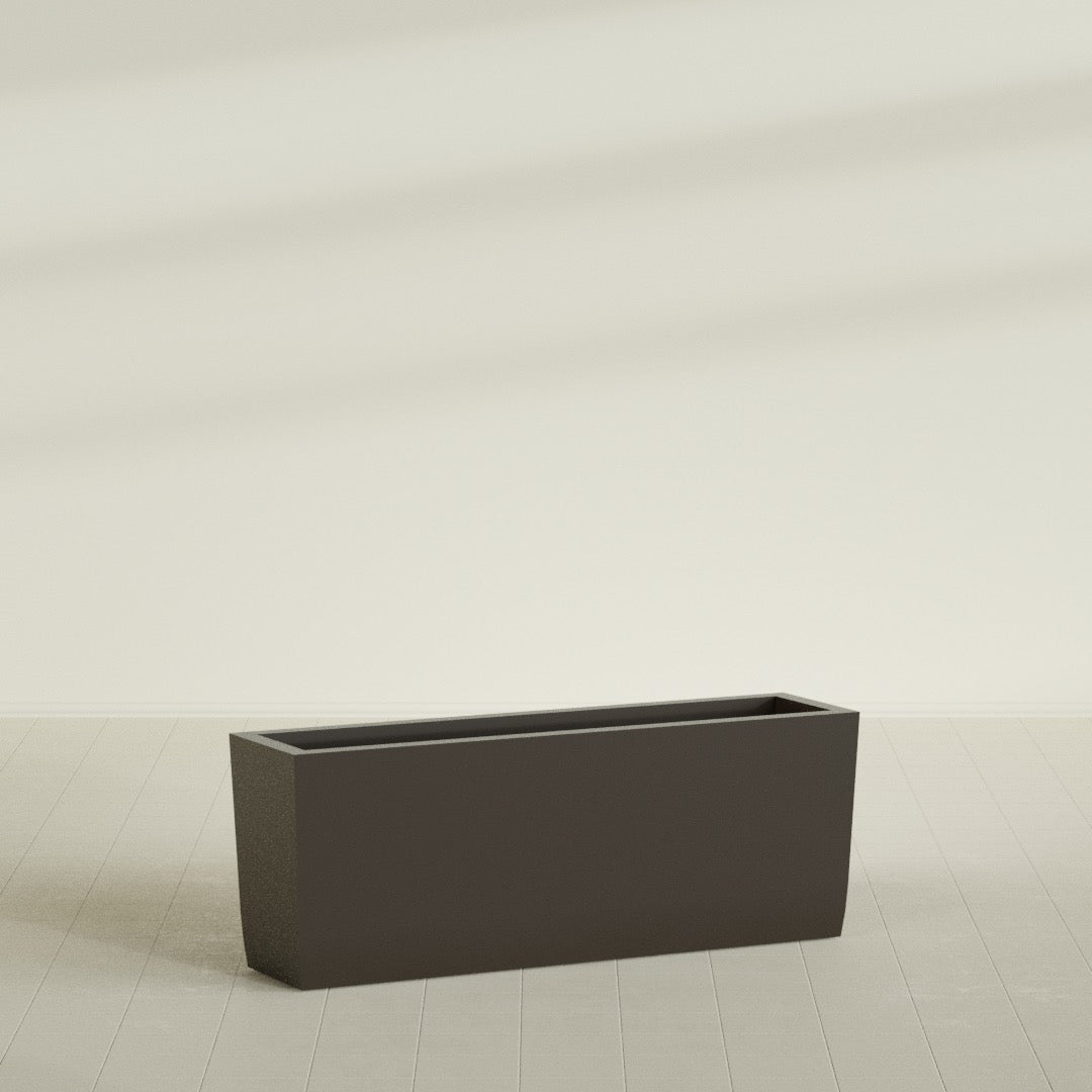 Panama Extra Large Long Rectangle Fiberglass Planter - 48 in x 12 in x 18 in - Matte Brown - Matte Brown,48 in x 12 in x 18 in
