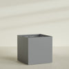 Montroy Extra Large Cube Square Fiberglass Planter - 60 in x 60 in x 60 in - Metallic Gunmetal - Metallic Gunmetal,60 in x 60 in x 60 in