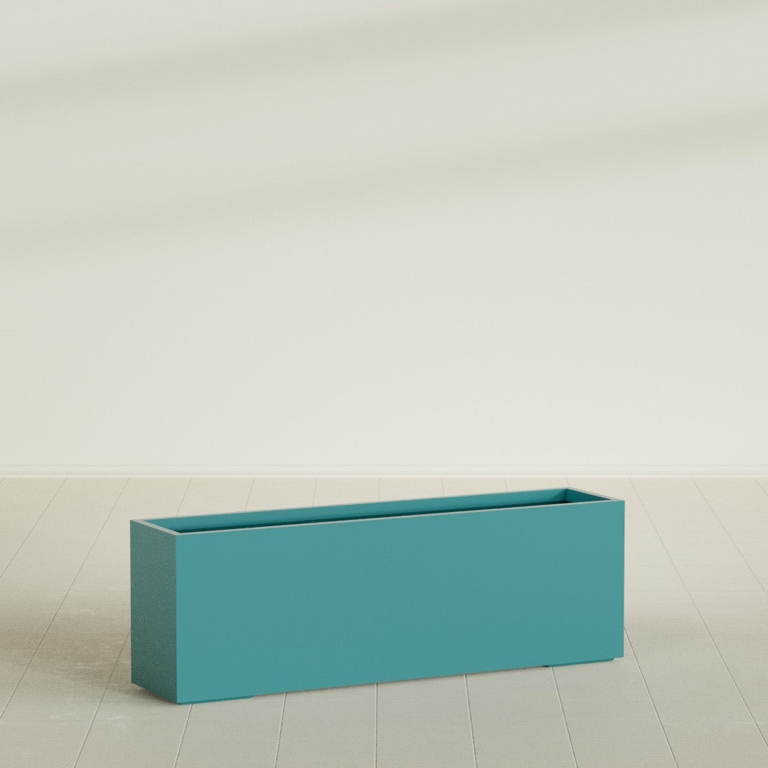 Tolga Extra Large Long Rectangle Fiberglass Planter - 72 in x 16 in x 24 in - Satin Sea Foam - Satin Sea Foam,72 in x 16 in x 24 in