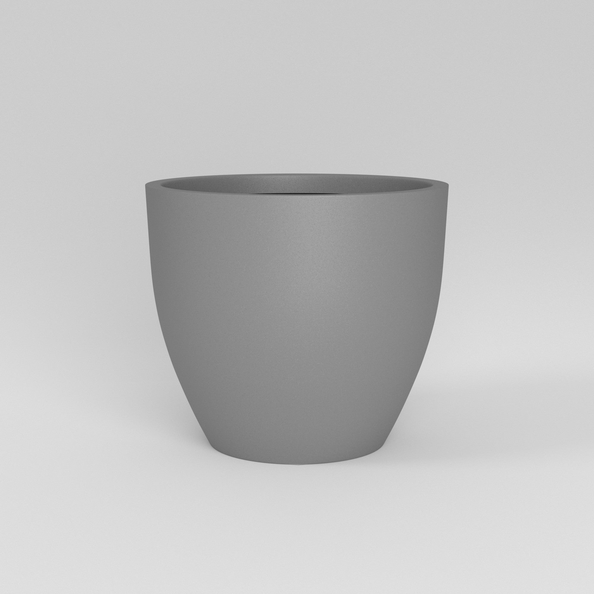 Wannsee Extra Large Round Fiberglass Planter - 50 in x 50 in x 44 in - Metallic Gunmetal - Metallic Gunmetal,50 in x 50 in x 44 in