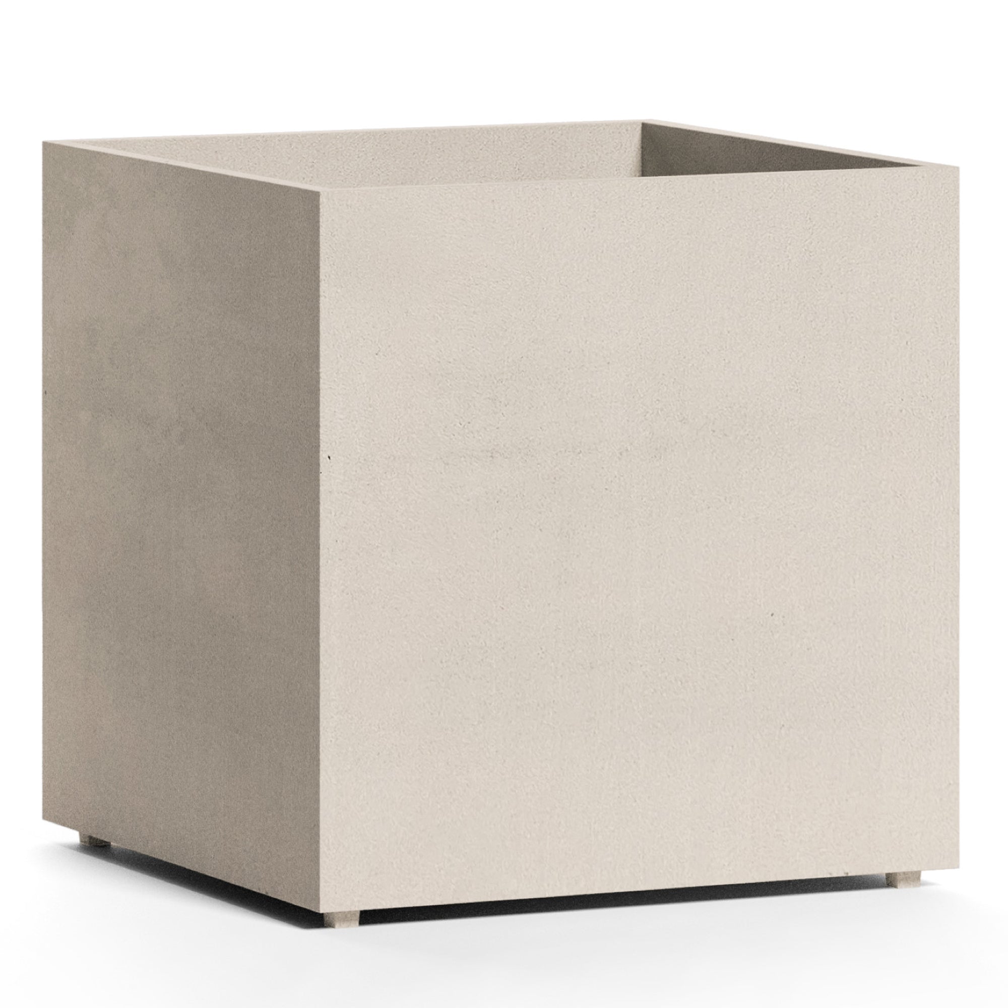 Reglito Cube Planter – Fiberglass Indoor/Outdoor and Weather-Resistant Large Planter (Sand Stone, 27.5" L x 27.5" W x 28" H) - Sand Stone,27.5 in x 27.5 in x 28 in - Sand Stone,27.5 in x 27.5 in x 28 in - Sand Stone,27.5 in x 27.5 in x 28 in - Sand Stone,27.5 in x 27.5 in x 28.1 in
