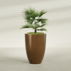 Brannan Large Round Fiberglass Planter - 30 in x 30 in x 41 in - Metallic Bronze - Metallic Bronze,30 in x 30 in x 41 in