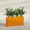 Milano Extra Large Narrow Rectangle Fiberglass Planter - 48 in x 10 in x 24 in - Gloss Tangerine - Gloss Tangerine,48 in x 10 in x 24 in