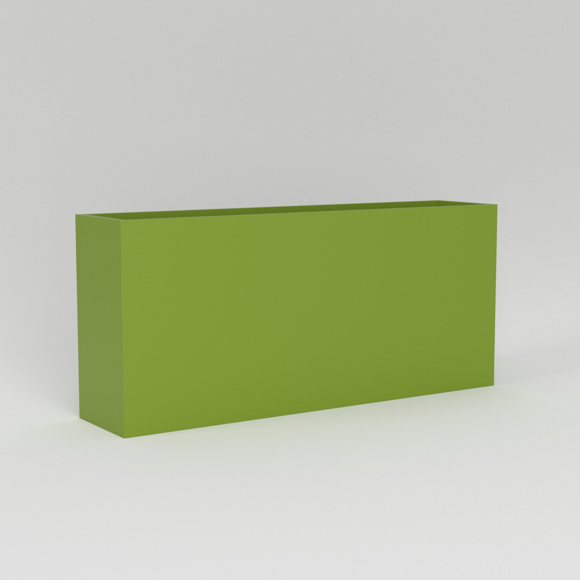 Potsdam Large Tall Rectangle Fiberglass Planter - 16 in x 16 in x 32 in - Satin Green - Satin Green,16 in x 16 in x 32 in