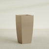 Toulan Large Tall Tapered Square Fiberglass Planter - 20 in x 20 in x 42 in - Metallic Gold - Metallic Gold,20 in x 20 in x 42 in