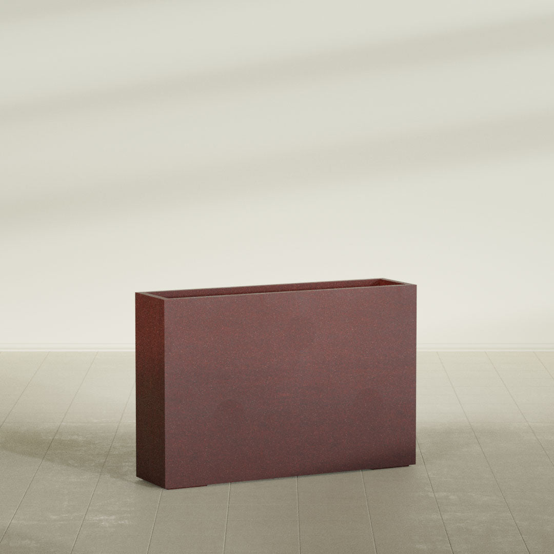 ProTone Fiberglass Premium Finish Extra Large Rectangle Planter - 48 in x 12 in x 32 in - Weathered Steel - Rust - Weathered Steel - Rust,48 in x 12 in x 32 in