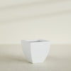 Lima Medium Tapered Square Fiberglass Planter - 24 in x 24 in x 24 in - Gloss White - Gloss White,24 in x 24 in x 24 in