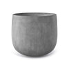 Mondo Large Planter – Concrete Stone Finish – Fiberglass Indoor/Outdoor and Weather-Resistant Round Planter (26" D x 24.6" H Exterior, 24.6" D x 24" H Interior) - Concrete Stone,26 in x 26 in x 24 in