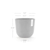 Oslo Small Round Planter - 9.8 in x 9.8 in x 8.5 in - Taupe - Taupe,9.75 in x 9.75 in x 8.5 in,Planter Only