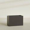 Brisbane Extra Large Long Rectangle Fiberglass Planter - 48 in x 24 in x 32 in - Matte Brown - Matte Brown,48 in x 24 in x 32 in