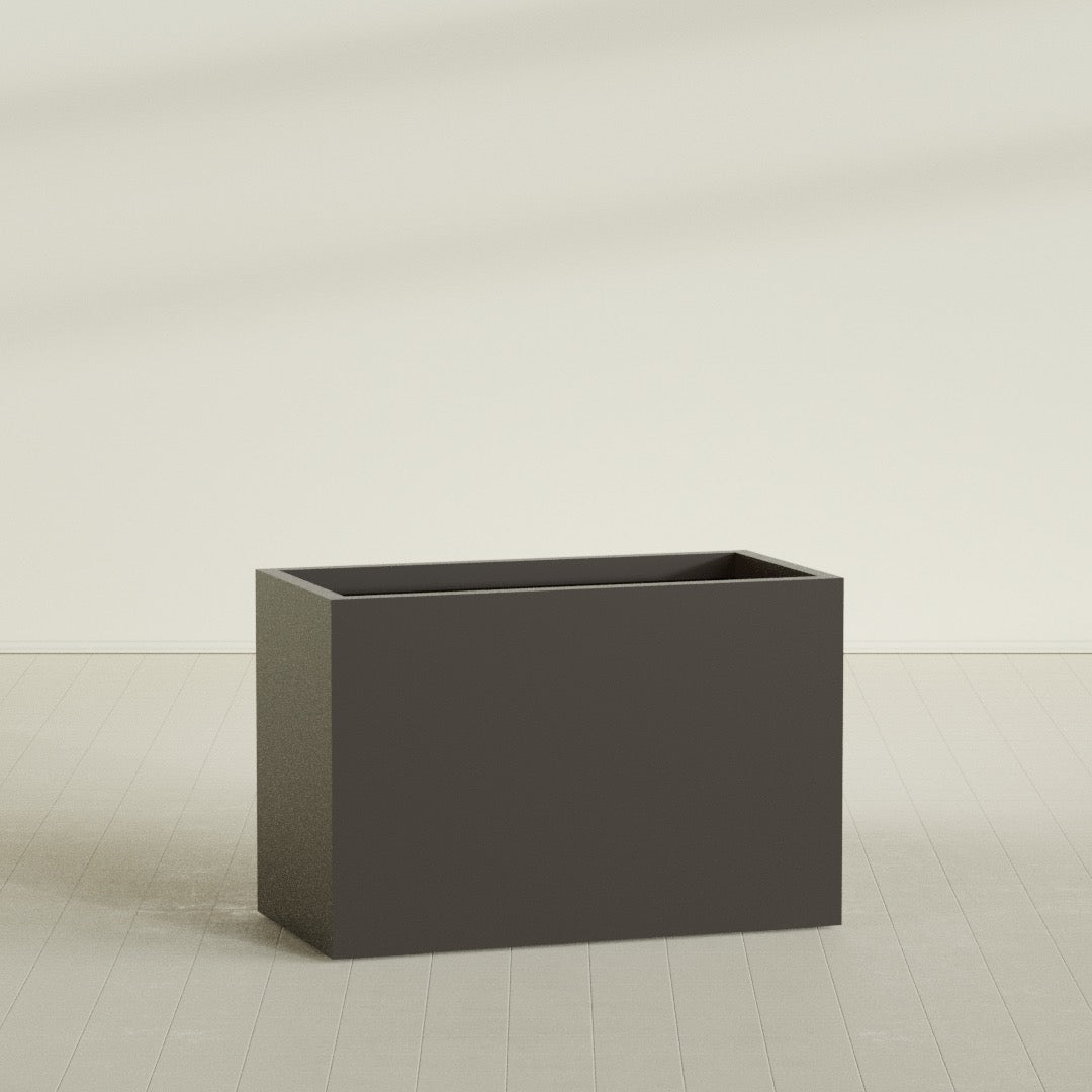 Brisbane Extra Large Long Rectangle Fiberglass Planter - 48 in x 24 in x 32 in - Matte Brown - Matte Brown,48 in x 24 in x 32 in