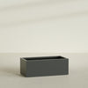 Torino Extra Large Wide Rectangle Fiberglass Planter - 48 in x 24 in x 18 in - Matte Charcoal - Matte Charcoal,48 in x 24 in x 18 in