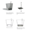 Indoor Self-Watering System 15.8 in x 15.8 in x 1 in - Compatible with 16" Amsterdam - Black,15.7 in x 15.7 in x 1 in