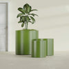 Rio Grande Large Round Fiberglass Planter - 30 in x 30 in x 32 in - Satin Green - Satin Green,30 in x 30 in x 32 in