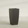 Toulan Large Tall Tapered Square Fiberglass Planter - 20 in x 20 in x 42 in - Matte Brown - Matte Brown,20 in x 20 in x 42 in