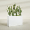 Delray Extra Large Long Rectangle Fiberglass Planter - 48 in x 12 in x 32 in - Matte White - Matte White,48 in x 12 in x 32 in