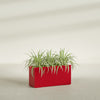 Hollywood Large Narrow Rectangle Fiberglass Planter - 36 in x 12 in x 24 in - Gloss Red - Gloss Red,36 in x 12 in x 24 in