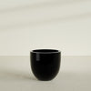 Alzira Large Round Fiberglass Planter - 30 in x 30 in x 28 in - Gloss Black - Gloss Black,30 in x 30 in x 28 in