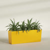 Panama Extra Large Long Rectangle Fiberglass Planter - 48 in x 12 in x 18 in - Gloss Saffron - Gloss Saffron,48 in x 12 in x 18 in