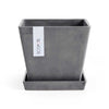 Rotterdam Small Square Planter - 19.75 in x 19.75 in x 17.25 in - Planter + Saucer - Grey - Grey,19.75 in x 19.75 in x 17.25 in,Planter + Saucer
