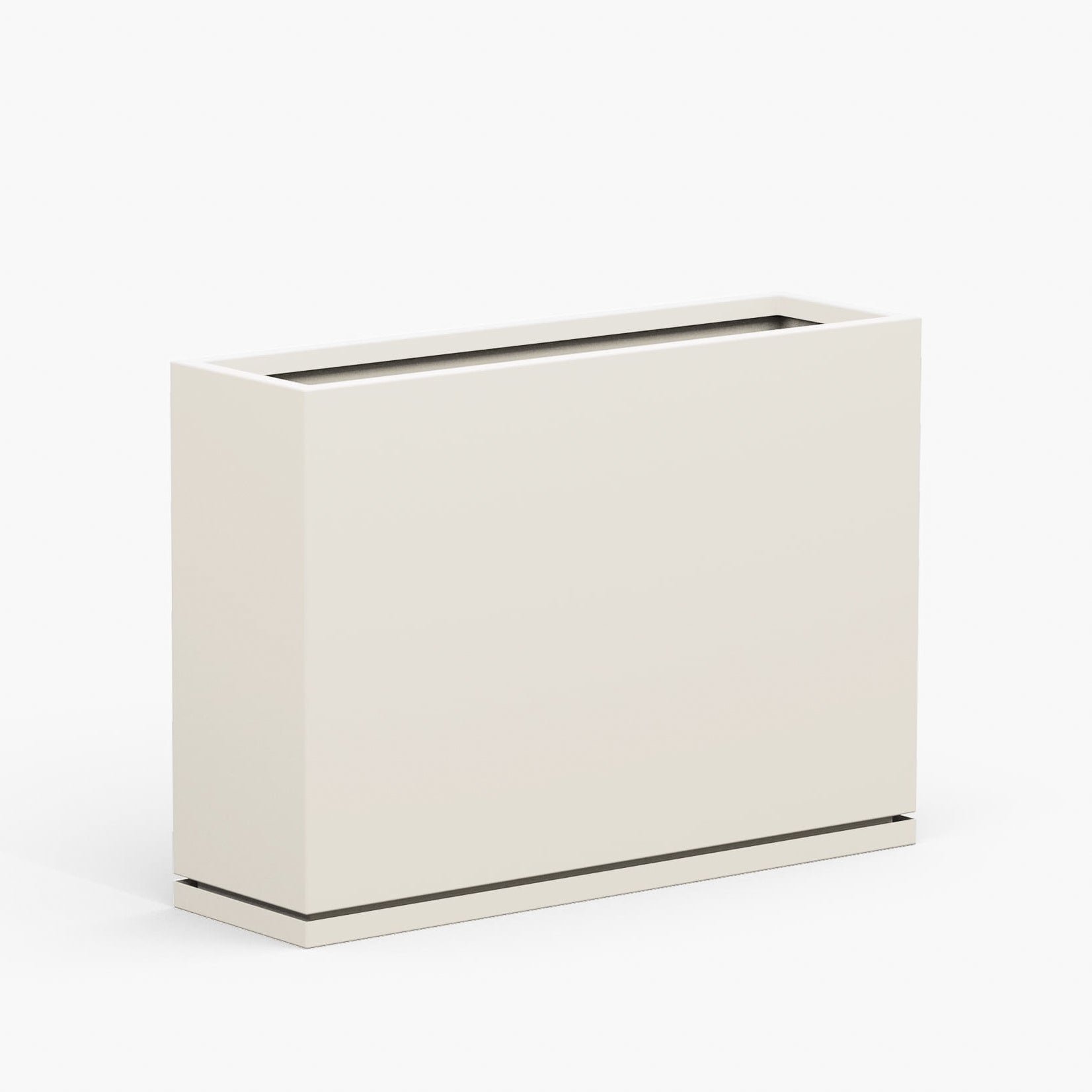 Extra Large Metal Rectangle Planter with Drip Tray - 48 in x 14.5 in x 30 in - Beige - Beige,48 in x 14.5 in x 30 in,With Drip Tray