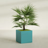 Montroy Large Cube Square Fiberglass Planter - 32 in x 32 in x 32 in - Satin Sea Foam - Satin Sea Foam,32 in x 32 in x 32 in