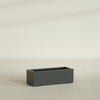 Cuba Large Long Rectangle Fiberglass Planter - 36 in x 14 in x 12 in - Matte Charcoal - Matte Charcoal,36 in x 14 in x 12 in