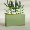 Darwin Extra Large Long Rectangle Fiberglass Planter - 72 in x 24 in x 42 in - Satin Green - Satin Green,72 in x 24 in x 42 in
