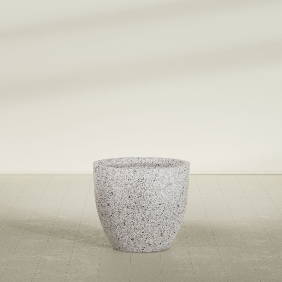 ProTone Fiberglass Premium Finish Tapered Round Planter - 39 in x 39 in x 34 in - StoneLight - Pearlstone - StoneLight - Pearlstone,39 in x 39 in x 34 in