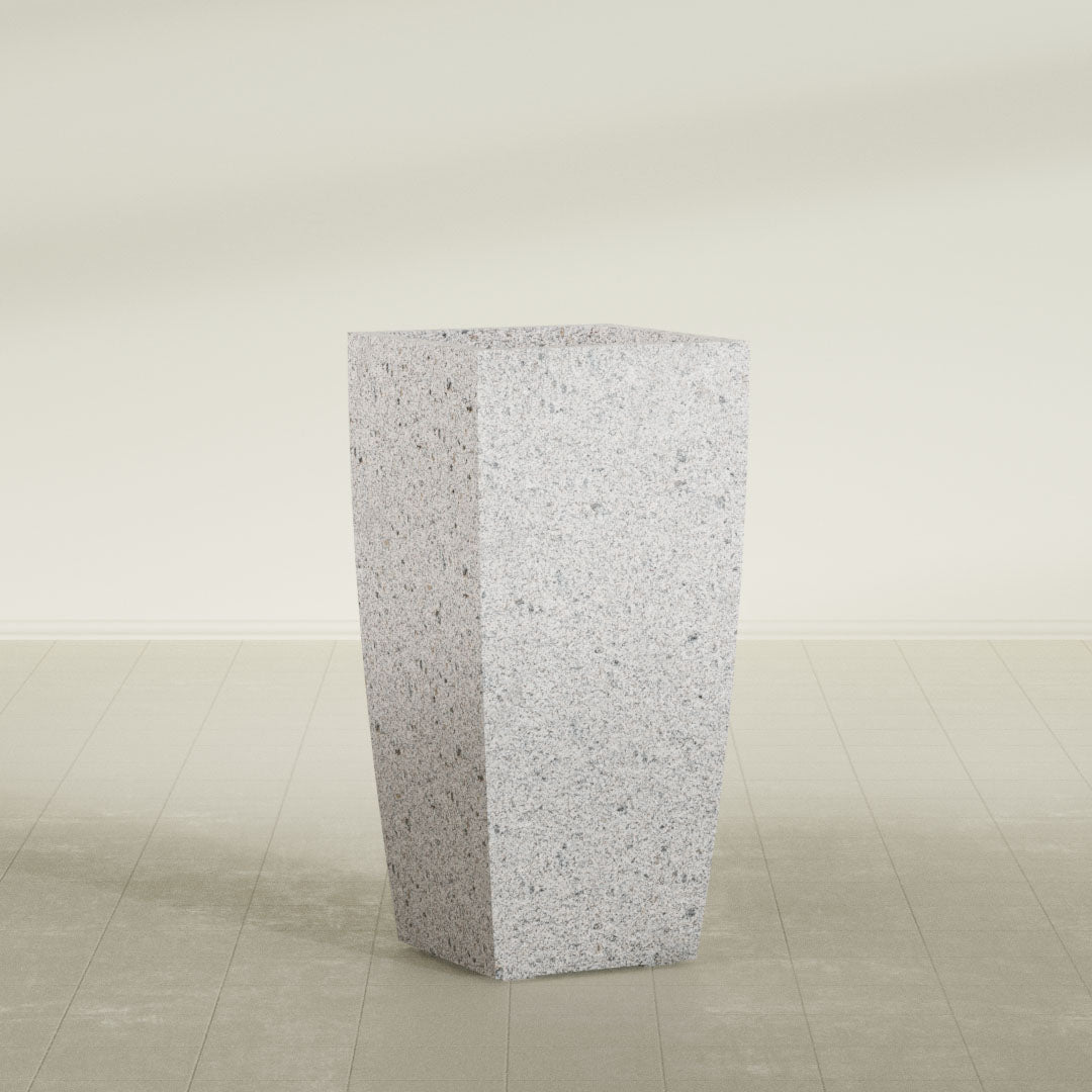 ProTone Fiberglass Premium Finish Large Tapered Column Planter - 20 in x 20 in x 42 in - StoneLight - Pearlstone - StoneLight - Pearlstone,20 in x 20 in x 42 in