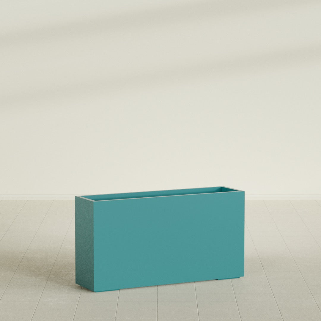 Potsdam Extra Large Long Rectangle Fiberglass Planter - 60 in x 16 in x 32 in - Satin Sea Foam - Satin Sea Foam,60 in x 16 in x 32 in