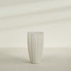 San Jose Large Tall Round Fluted Fiberglass Planter - 22 in x 22 in x 40 in - Satin Beige - Satin Beige,22 in x 22 in x 40 in