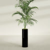 Corry Large Tall Cylinder Fiberglass Planter - 10 in x 10 in x 30 in - Gloss Black - Gloss Black,10 in x 10 in x 30 in