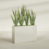 Delray Extra Large Long Rectangle Fiberglass Planter - 48 in x 12 in x 32 in - Satin Beige - Satin Beige,48 in x 12 in x 32 in
