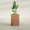 Darwin Large Tall Rectangle Fiberglass Planter - 24 in x 24 in x 42 in - Matte Terracotta - Matte Terracotta,24 in x 24 in x 42 in