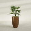 Brannan Large Round Fiberglass Planter - 24 in x 24 in x 35 in - Metallic Bronze - Metallic Bronze,24 in x 24 in x 35 in