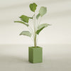 Tolga Medium Rectangle Fiberglass Planter - 16 in x 16 in x 24 in - Satin Green - Satin Green,16 in x 16 in x 24 in