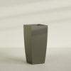 Toulan Extra Large Tall Tapered Square Fiberglass Planter - 28 in x 28 in x 60 in - Matte Bronze - Matte Bronze,28 in x 28 in x 60 in