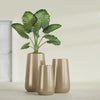 Saigon Extra Large Tapered Round Planter - 19 in x 24 in x 42 in - Metallic Gold - Metallic Gold,19.2 in x 24.2 in x 42 in