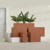 Potsdam Extra Large Long Rectangle Fiberglass Planter - 72 in x 16 in x 32 in - Matte Terracotta - Matte Terracotta,72 in x 16 in x 32 in
