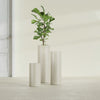 Corry Large Tall Cylinder Fiberglass Planter - 12 in x 12 in x 36 in - Satin Beige - Satin Beige,30 in x 30 in x 32 in