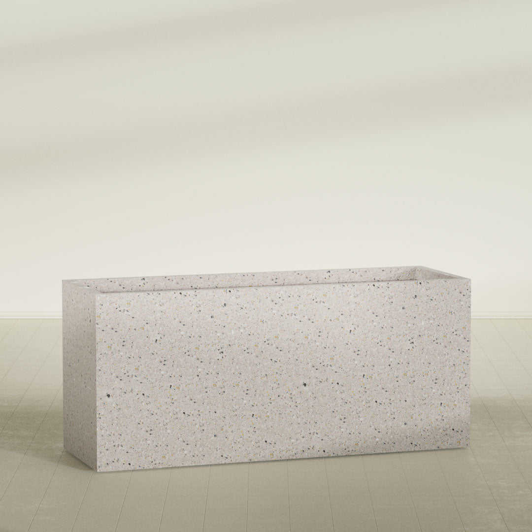 ProTone Fiberglass Premium Finish Extra Large Rectangle Planter - 72 in x 24 in x 32 in - StoneLight - Greystone - StoneLight - Greystone,72 in x 24 in x 32 in