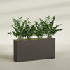 Milano Extra Large Narrow Rectangle Fiberglass Planter - 48 in x 10 in x 24 in - Matte Brown - Matte Brown,48 in x 10 in x 24 in
