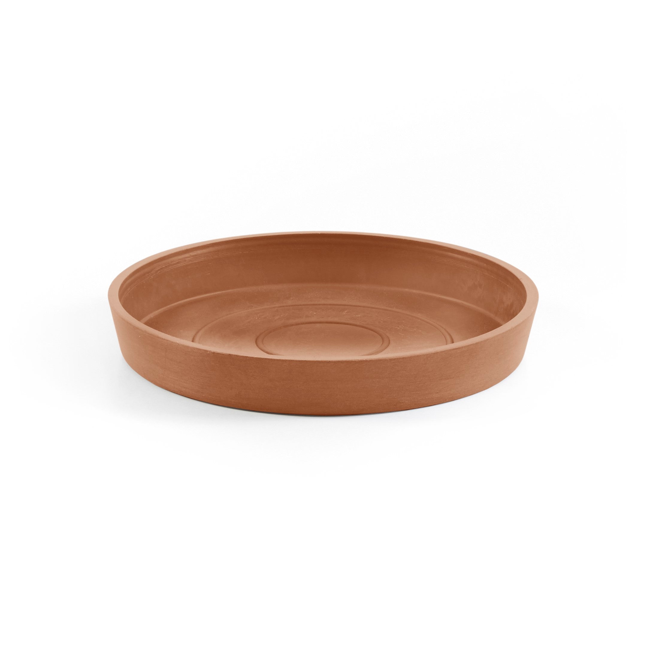 Small Round Saucer - 7 in x 7 in x 1 in - Terracotta - Terracotta,7 in x 7 in x 1 in