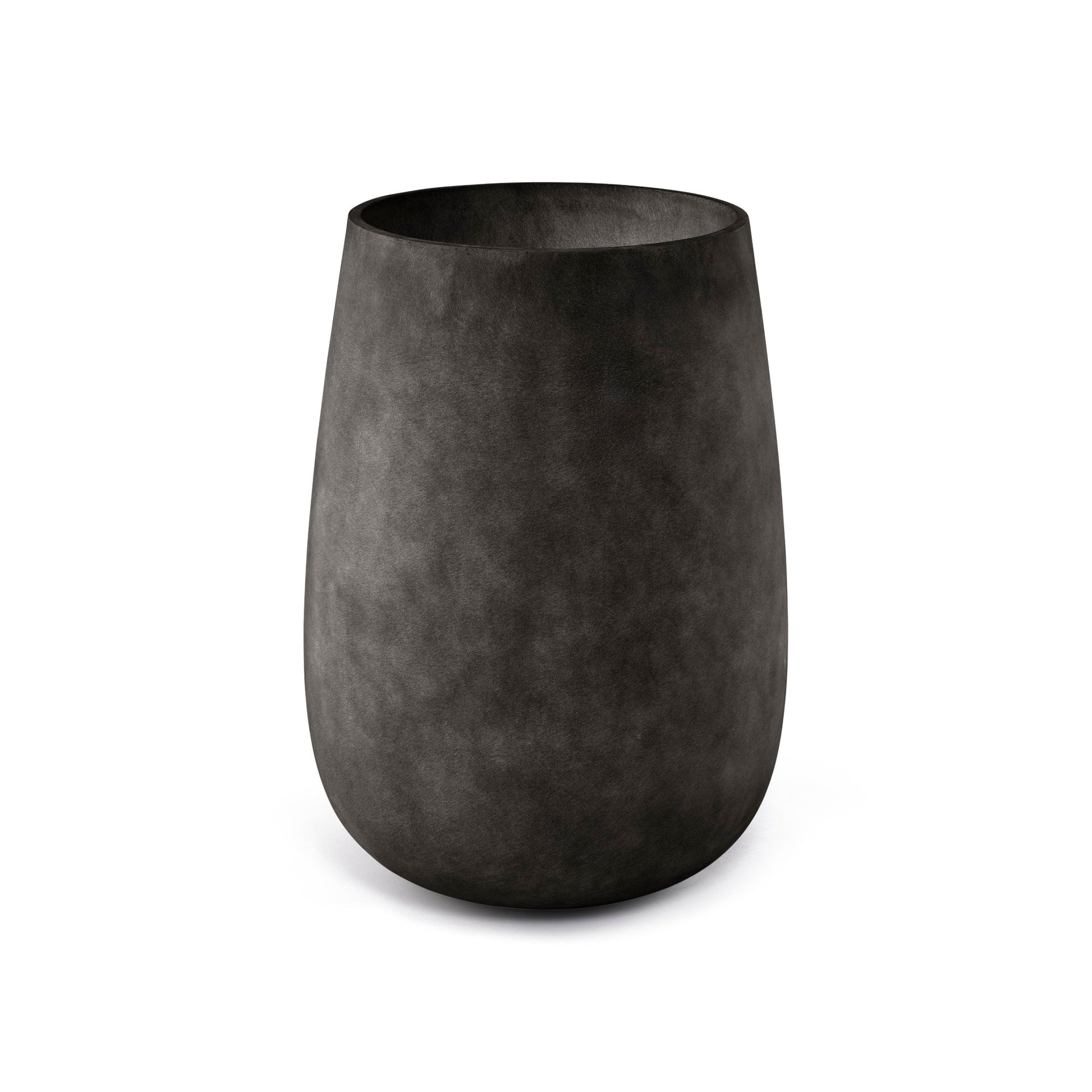 Mondo High Tall Planter – Brown Stone Finish – Fiberglass Indoor/Outdoor and Weather-Resistant Round Planter (21.6" D x 35.4" H Exterior, 20.3" D x 35.4" H Interior)Brown - Brown Stone,21.6 in diam. x 35.6 in
