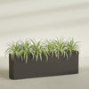 Hollywood Extra Large Narrow Rectangle Fiberglass Planter - 72 in x 12 in x 24 in - Matte Brown - Matte Brown,72 in x 12 in x 24 in