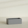 Torino Extra Large Wide Rectangle Fiberglass Planter - 48 in x 24 in x 18 in - Metallic Gunmetal - Metallic Gunmetal,48 in x 24 in x 18 in