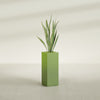 Delray Large Tall Rectangle Fiberglass Planter - 12 in x 12 in x 32 in - Satin Green - Satin Green,12 in x 12 in x 32 in